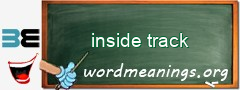 WordMeaning blackboard for inside track